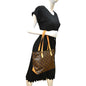 LOUIS VUITTON Cabas Piano Monogram Canvas Shoulder Bag Brown