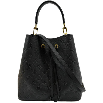 LOUIS VUITTON NeoNoe MM Monogram Empreinte Leather Shoulder Bag Black