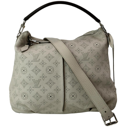 Louis Vuitton Selene PM Mahina Leather Tote Shoulder Bag Cream