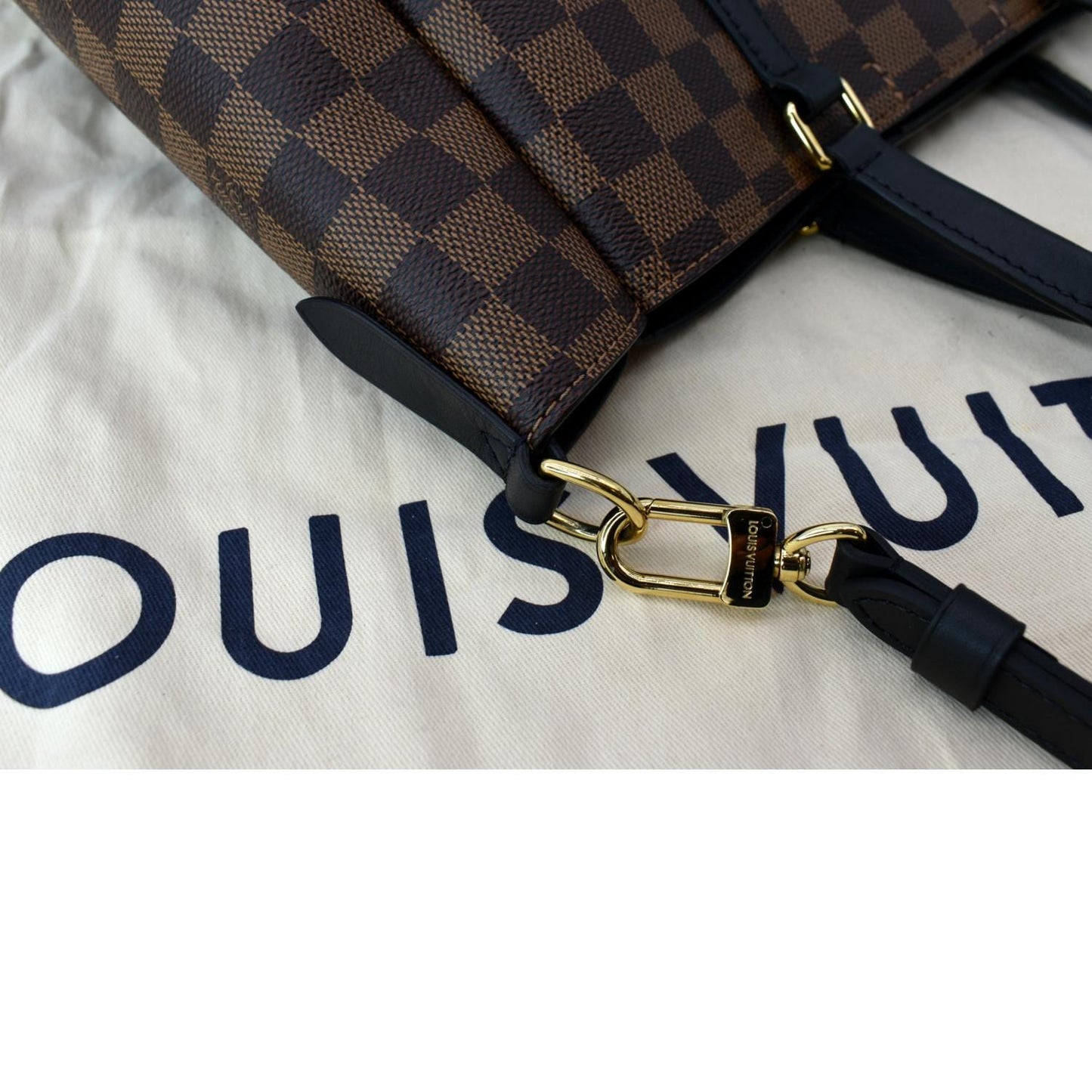 LOUIS VUITTON Belmont NM Damier Ebene Shoulder Bag Brown