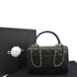CHANEL Small Trendy CC Quilted Lambskin Dual Handle Flap Shoulder Bag Black