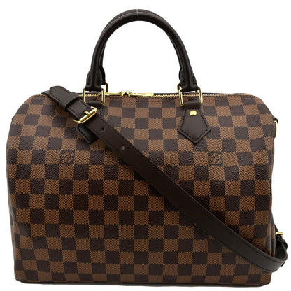 LOUIS VUITTON Speedy 30 Bandouliere Damier Ebene Shoulder Bag Brown