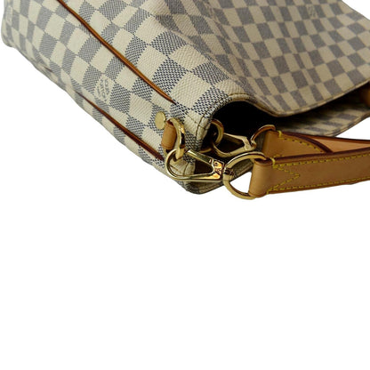 LOUIS VUITTON Soffi Damier Azur Satchel Shoulder Bag White