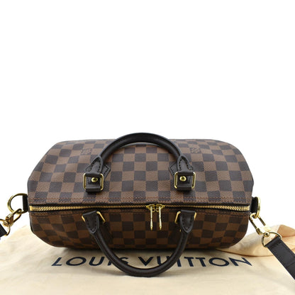 LOUIS VUITTON Speedy 30 Bandouliere Damier Ebene Shoulder Bag Brown