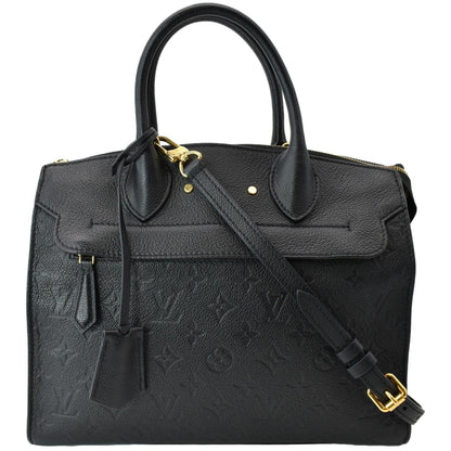LOUIS VUITTON Pont Neuf MM Monogram Empreinte Leather Shoulder Bag Black