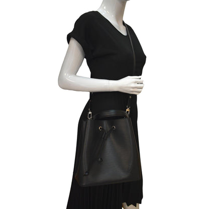 LOUIS VUITTON NeoNoe Epi Leather Shoulder Bag Black
