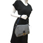 FENDI Mamma Baguette Zucca Hobo Shoulder Bag Grey