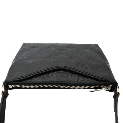 LOUIS VUITTON Pallas Monogram Empreinte Clutch Crossbody Bag Black