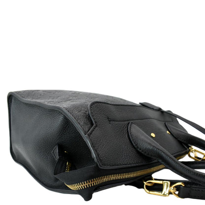 LOUIS VUITTON Pont Neuf MM Monogram Empreinte Leather Shoulder Bag Black