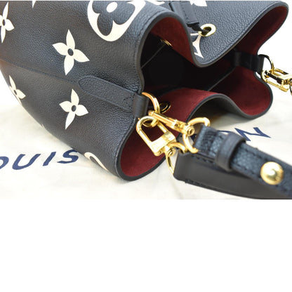 LOUIS VUITTON NeoNoe MM Bicolor Monogram Empreinte Shoulder Bag Black