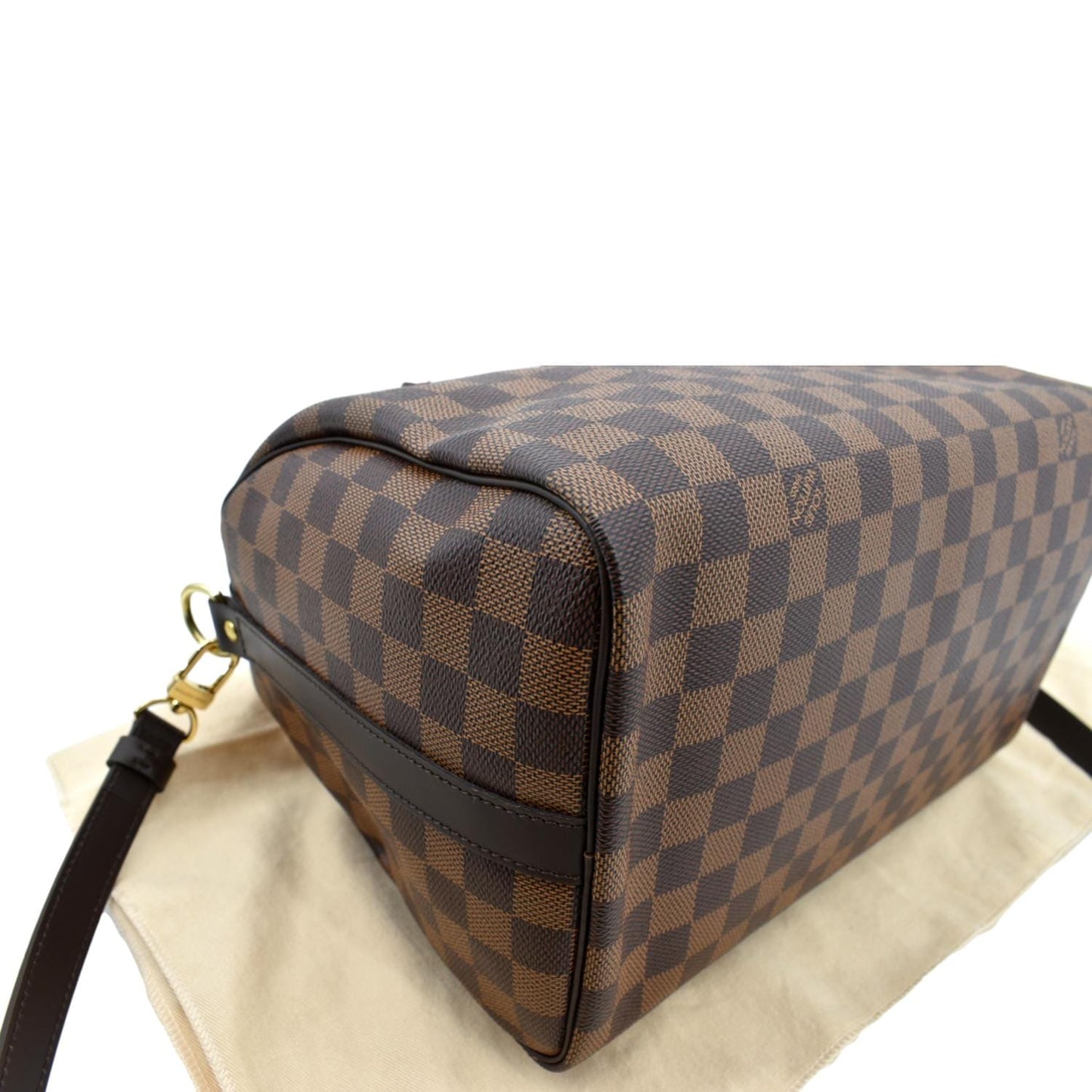 LOUIS VUITTON Speedy 30 Bandouliere Damier Ebene Shoulder Bag Brown