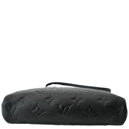 LOUIS VUITTON Pallas Monogram Empreinte Clutch Crossbody Bag Black