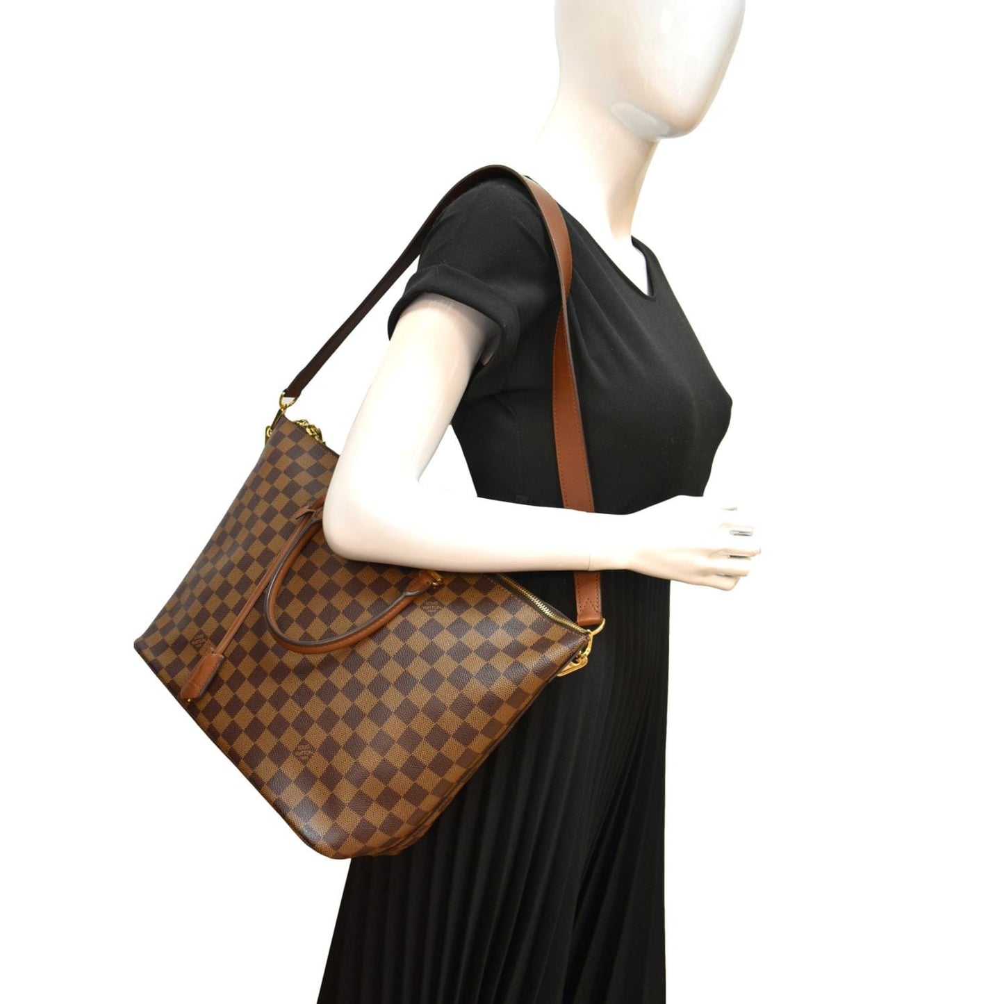 LOUIS VUITTON Belmont Damier Ebene Shoulder Bag Brown