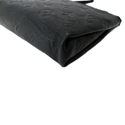 LOUIS VUITTON Pallas Monogram Empreinte Clutch Crossbody Bag Black