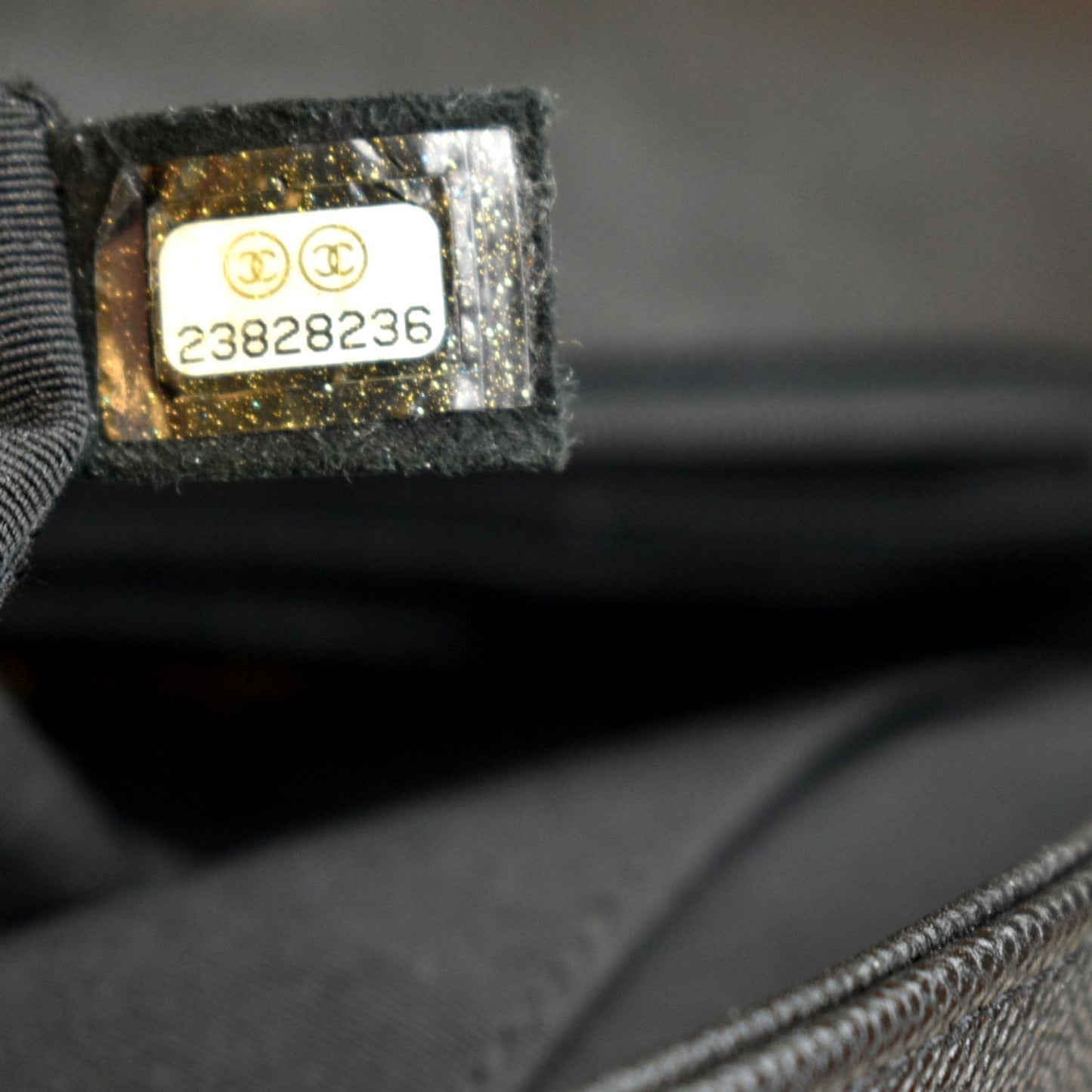 CHANEL Large Boy Flap Caviar Leather Shoulder Bag Black