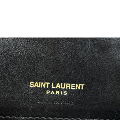 YVES SAINT LAURENT Kate Crocodile Leather Shoulder Bag Black