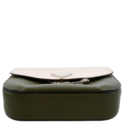 LOUIS VUITTON Very Calfskin Leather Saddle Shoulder Bag Khaki Green