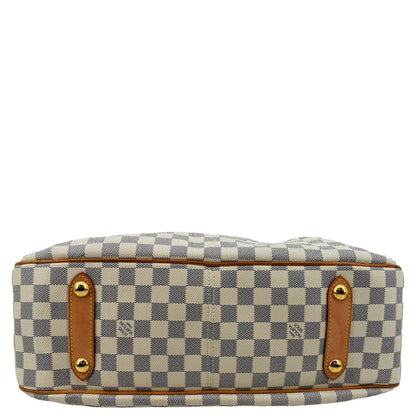LOUIS VUITTON Siracusa GM Damier Azur Shoulder Bag White