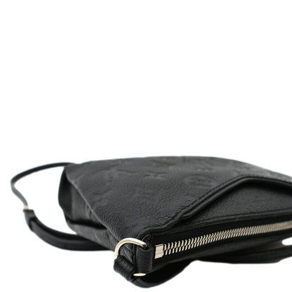 LOUIS VUITTON Pallas Monogram Empreinte Clutch Crossbody Bag Black