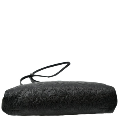 LOUIS VUITTON Pallas Monogram Empreinte Clutch Crossbody Bag Black