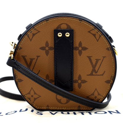 LOUIS VUITTON Boite Chapeau Mini Reverse Monogram Canvas Shoulder Bag Brown