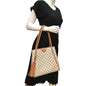 LOUIS VUITTON Propriano Damier Azur Tote Shoulder Bag White