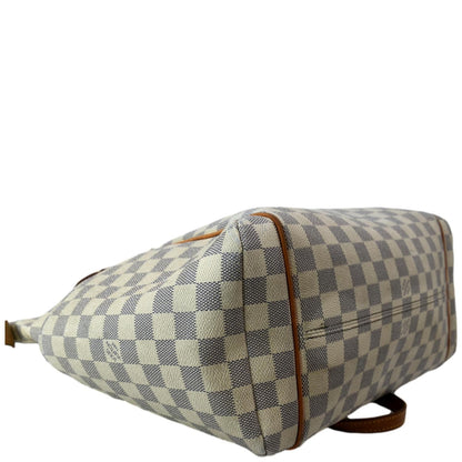 LOUIS VUITTON Totally MM Damier Azur Shoulder Bag White