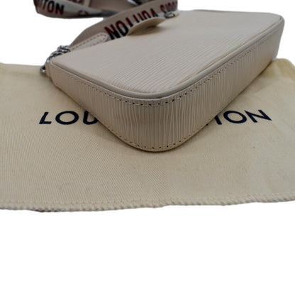 LOUIS VUITTON Easy Pouch On Strap Epi Leather Shoulder Bag Cream