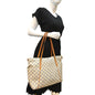 LOUIS VUITTON Totally MM Damier Azur Shoulder Bag White
