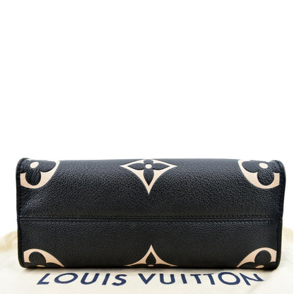 LOUIS VUITTON Onthego PM Bicolor Monogram Empreinte Shoulder Bag Black