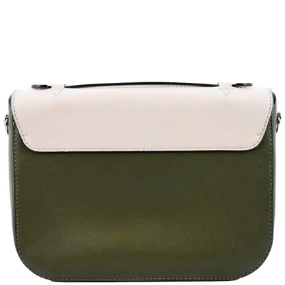 LOUIS VUITTON Very Calfskin Leather Saddle Shoulder Bag Khaki Green