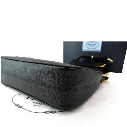 PRADA Re-Edition 2005 Saffiano Leather Shoulder Bag Black