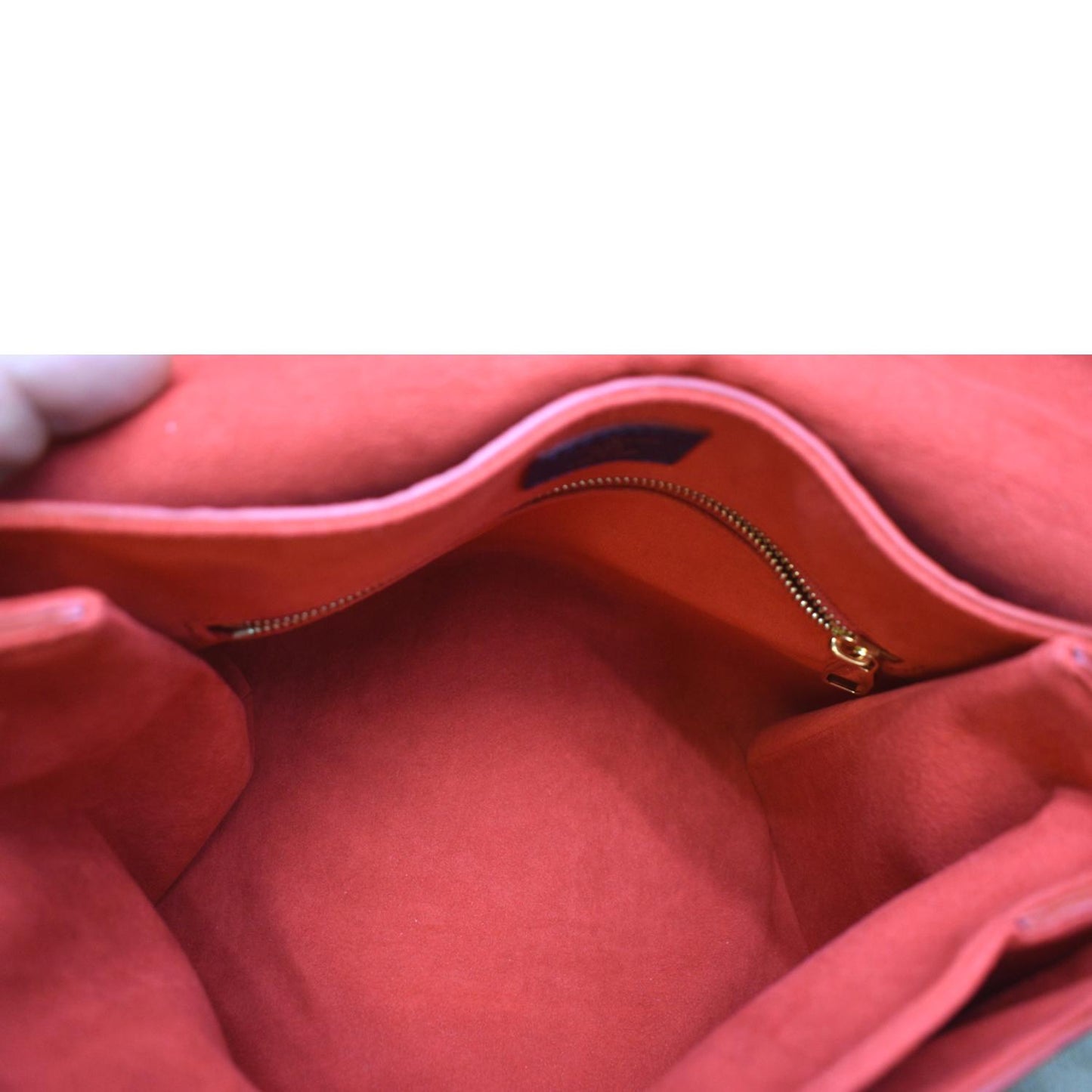 LOUIS VUITTON Georges MM Monogram Empreinte Shoulder Bag Navy Blue