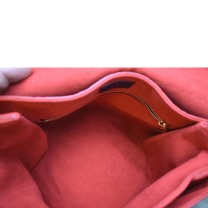 LOUIS VUITTON Georges MM Monogram Empreinte Shoulder Bag Navy Blue