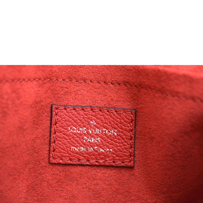 LOUIS VUITTON My Lockme Chain Leather Shoulder Bag Red