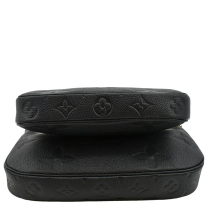 LOUIS VUITTON Multi Pochette Accessories Empreinte Clutch Bag Black