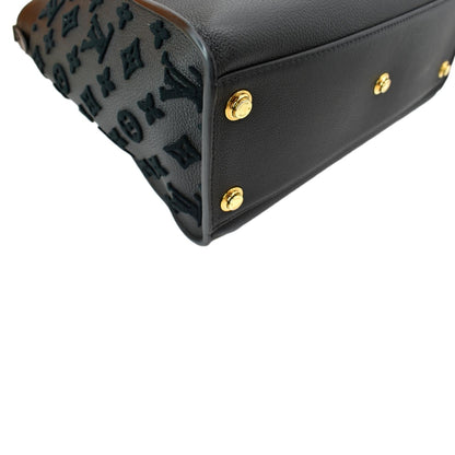 LOUIS VUITTON On My Side MM Calfskin Monogram Shoulder Bag Black