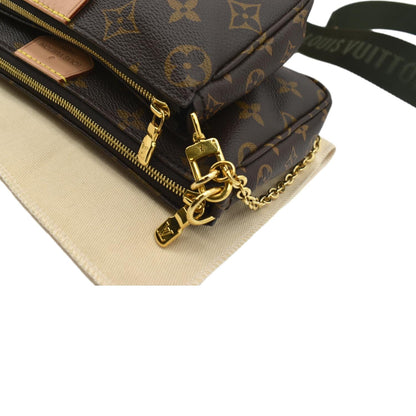 LOUIS VUITTON Multi Pochette Accessoires Monogram Canvas Shoulder Bag Khaki
