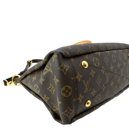 LOUIS VUITTON Pallas MM Monogram Canvas Shoulder Bag Brown
