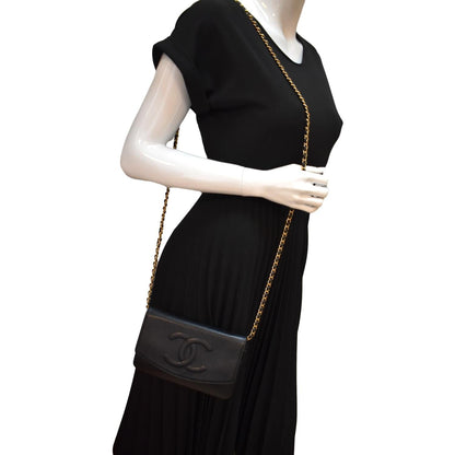 CHANEL Timeless WOC Caviar Leather Wallet on Chain Shoulder Bag Black
