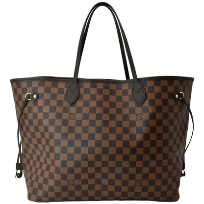LOUIS VUITTON Neverfull GM Damier Ebene Tote Shoulder Bag Brown