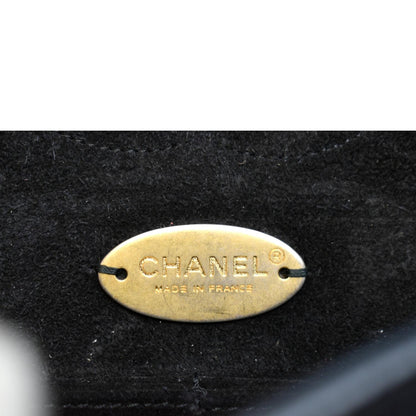 CHANEL Classic Medium Double Flap Caviar Leather Shoulder Bag Black