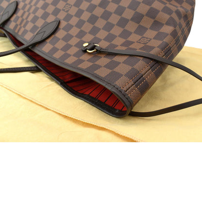 LOUIS VUITTON Neverfull GM Damier Ebene Tote Shoulder Bag Brown