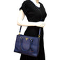 PRADA Saffiano Leather Tote Shoulder Bag Blue