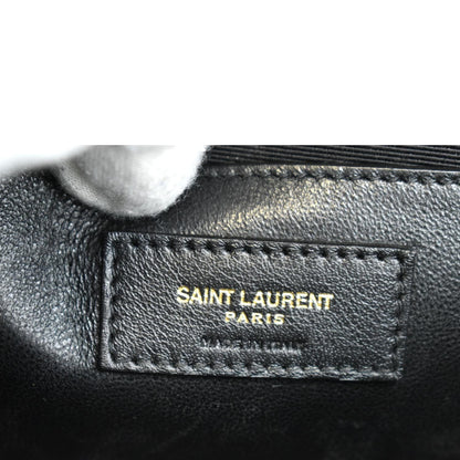 YVES SAINT LAURENT Medium Envelope Leather Chain Shoulder Bag Maroon