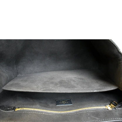 LOUIS VUITTON Saint Germain MM Monogram Empreinte Leather Shoulder Bag Black