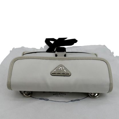 PRADA Re-Nylon Saffiano Leather Smartphone Case Shoulder Bag White