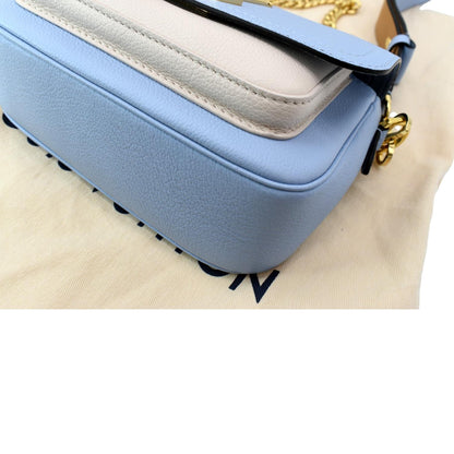 LOUIS VUITTON Lockme Tender Grained Calfskin Leather Shoulder Bag Blue