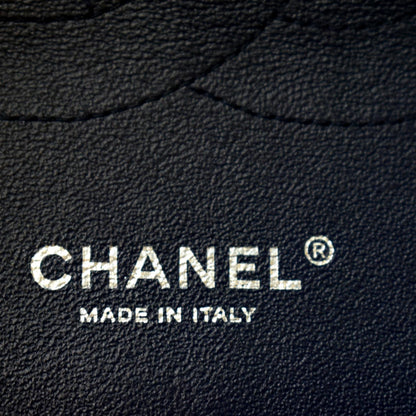 CHANEL Jumbo Double Flap Calfskin Leather Shoulder Bag Navy Blue
