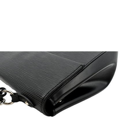 LOUIS VUITTON Cluny MM Epi Leather Shoulder Bag Black